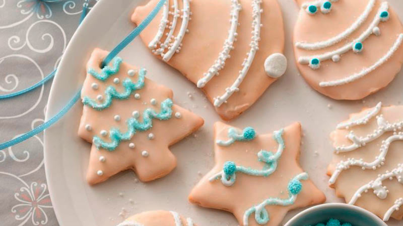 galletas de navidad con decoraciones azules-recetas de Navidad