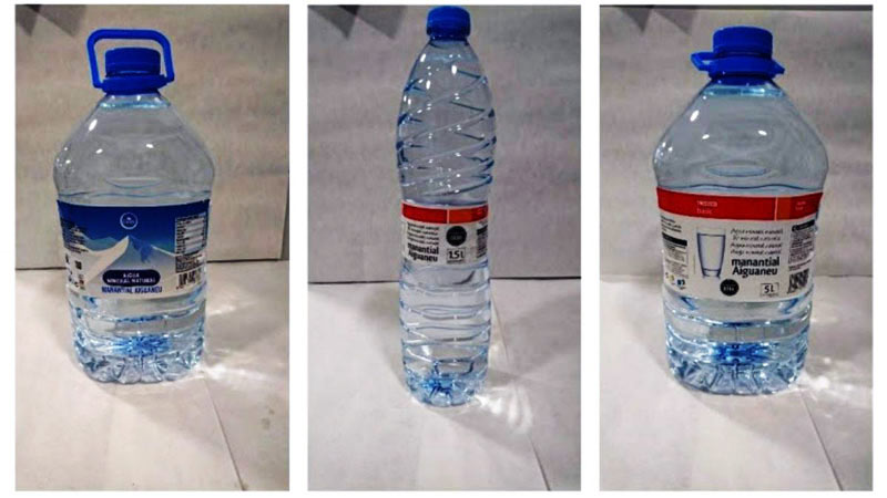 botellas del supermercado contaminadas