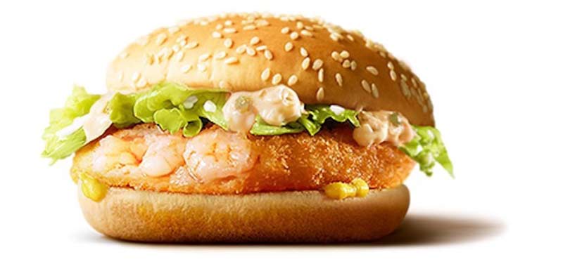 Hamburguesa de Japón con gambas