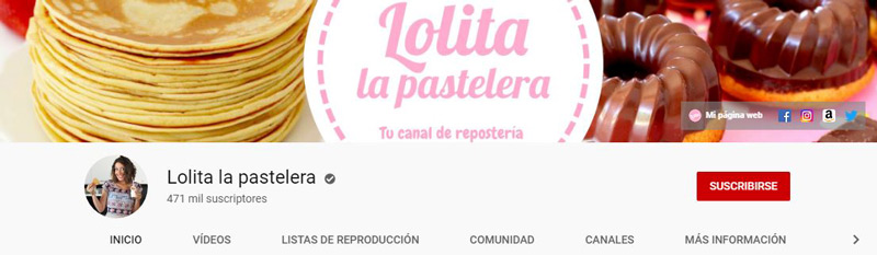 Lolita la pastelera-Youtubers culinarios